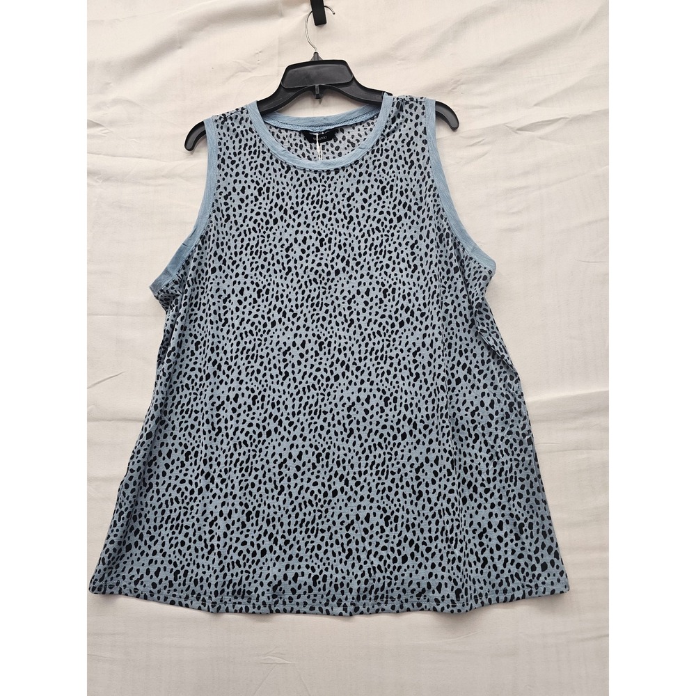 Dokotoo Womens Animal Print Sleeveless Tank Top Polyester Blend Casual Size 2XL